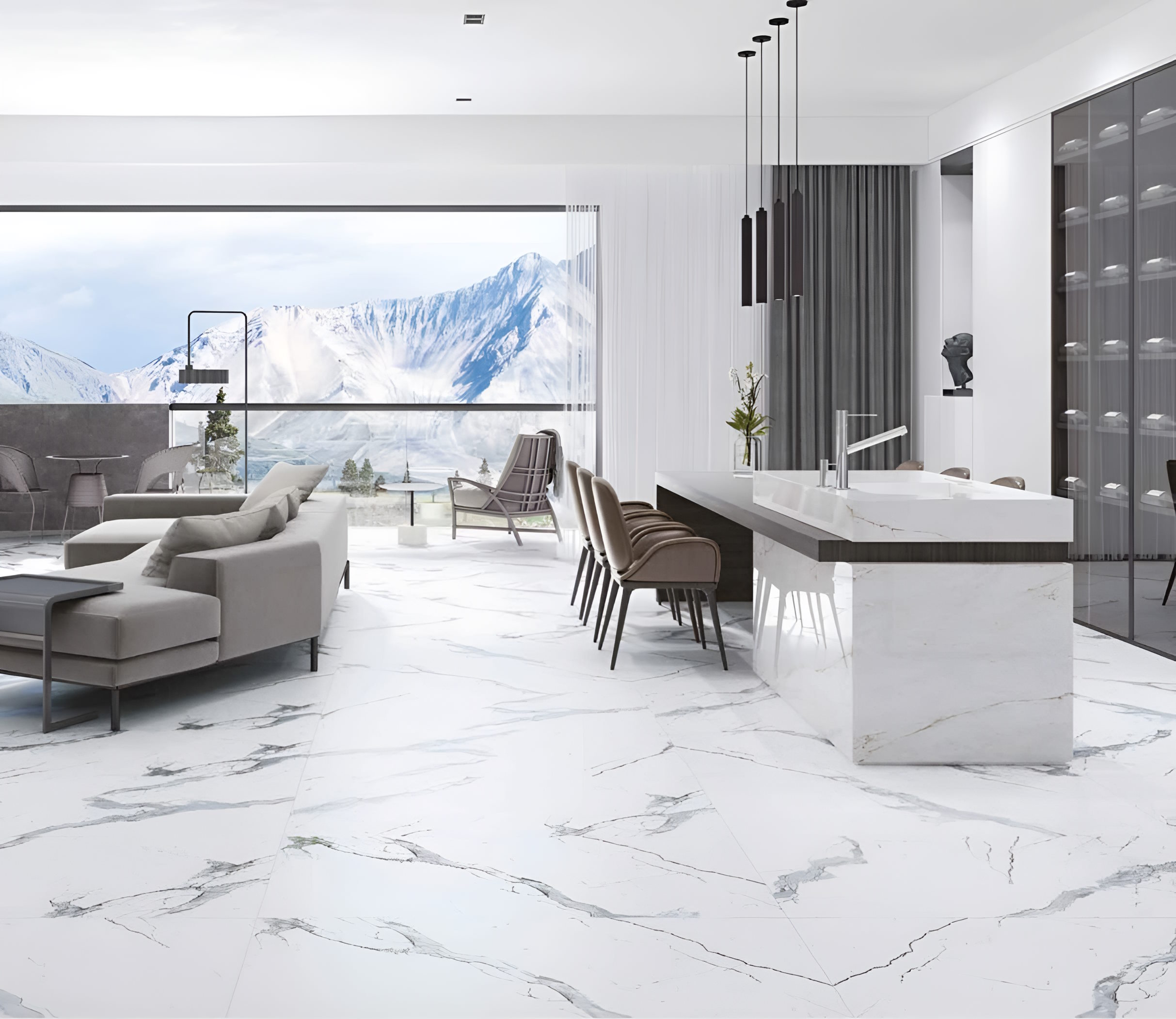 Carrelage effet marbre